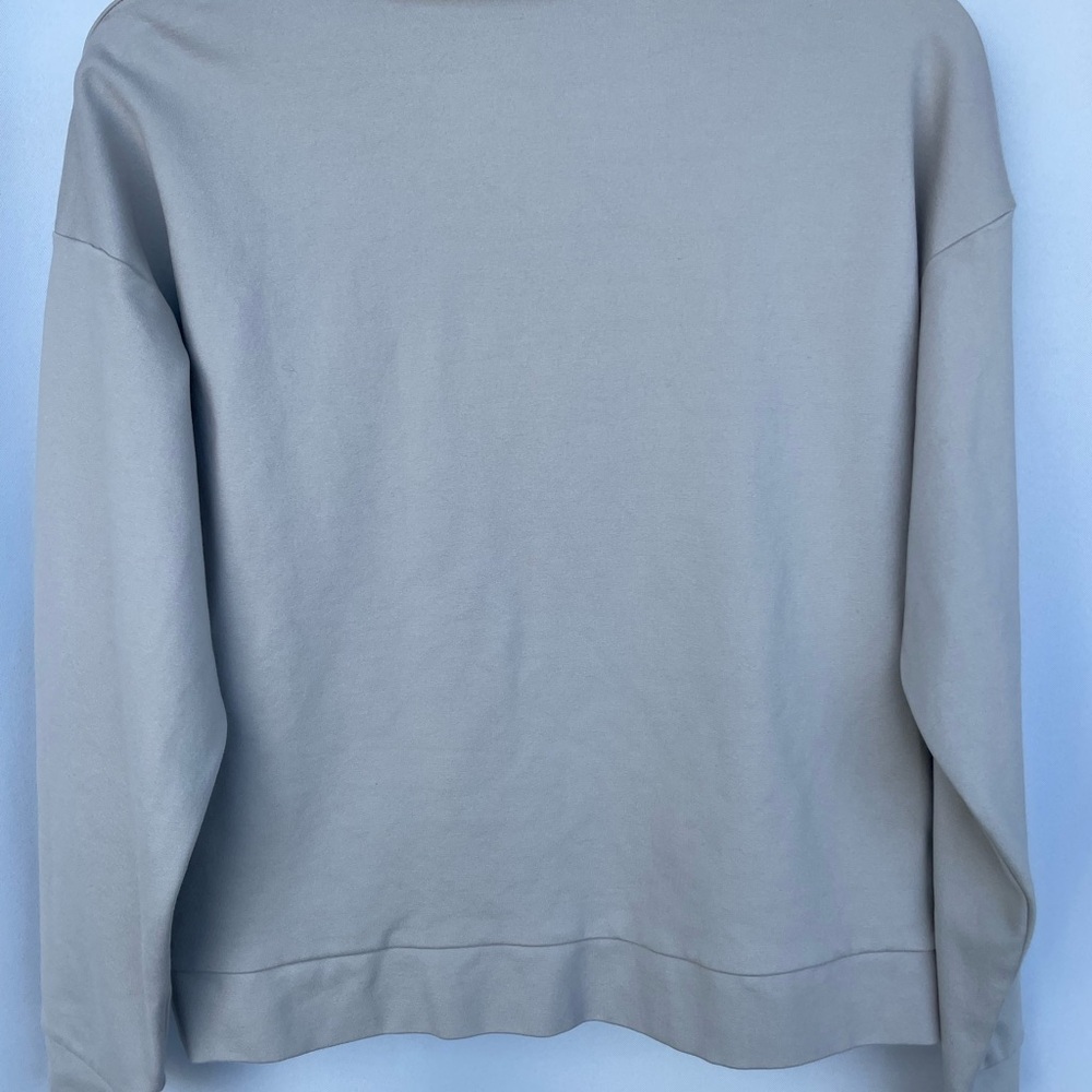 Mango Light Gray Zip Pullover - image 5
